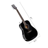 Acoustic Guitar SKONYON 41-inch all-wood Acoustic Guitar Starter kit Bag, E-Tuner, Pick, Strap, Rag