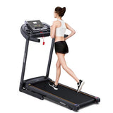 SKONYON Multi-Functional Electric Folding Treadmill for Home Use With Cup Holder Heart Pulse System Low Noise Electric Running Training Fitness Treadmill - Built-in MP3 Speaker, 12 Preset Program