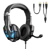 SUGIFT Stereo Bass Surround Gaming Headset for PS5 PC Xbox One Noise Isolating Microphone