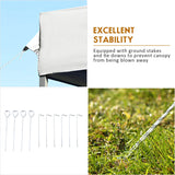 Heavy Duty 10 ft. x 20 ft. White Pop Up Canopy Tent with Carrying Bag