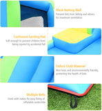 Deluxe Multi-Colored Inflatable Water Park with Slides, Water Blaster and Climbing Wall - Blower and Carry Case Included