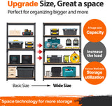 Black 5-Tier Heavy Duty Steel Garage Storage Shelving (48 in. W x 72 in. H x 24 in. D)