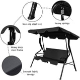 3-Person Outdoor Patio Swing Chair with Removable Cushion and Coated Steel Frame
