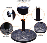 43 lbs. Resin Patio Umbrella Base in Antique Bronze