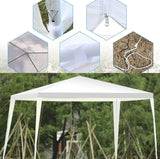 10 ft. x 10 ft. White Canopy Tent Heavy-Duty Wedding Party Tent Canopy