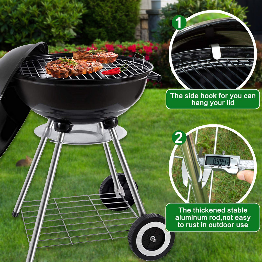 18 in. Original Kettle Premium Charcoal Grill in Black Skonyon
