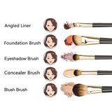 Makeup Brush Set for Eyeshadow Foundation Blush and Concealer, 5 Piece