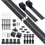 8ft Heavy Duty Sliding Barn Door Hardware Kit(J Shape)