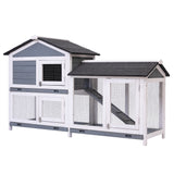 SKONYON Pet Rabbit Hutch Wooden House Chicken Coop for Small Animals