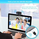 Webcam with Microphone, Webcam 1080P HD USB Computer Webcam Plug and Play