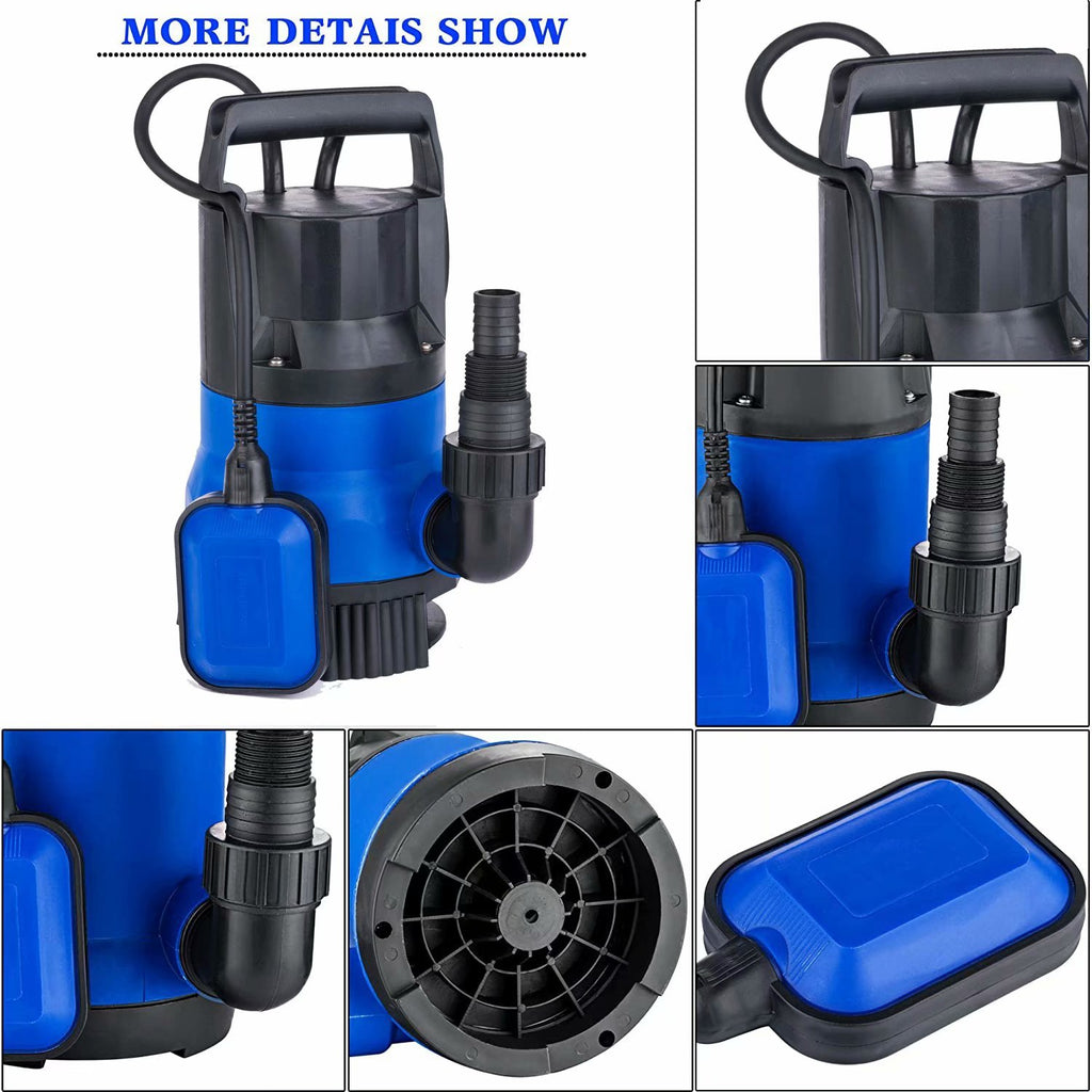 SKONYON Sump Pump Dirty Water Submersible 1HP 750W Transfer Pump for P