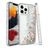 SUGIF Case for iPhone 13/13 Pro for Women Girls Full Body Bling Liquid Sparkle Fashion Flowing Quicksand Case(6.1in)