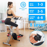 SKONYON Folding Magnetic Upright Exercise Bike with Pulse