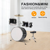 SKONYON 3-Piece Junior Drum Set with Throne, Pedal, Drumsticks