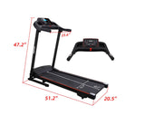 SKONYON Electric Folding Treadmill 2.0 HP for Home Use,Multi-Functional LED Display Electric Folding Treadmill for Home Use Easy Assembly Running Machine with Speaker and Cup Holder