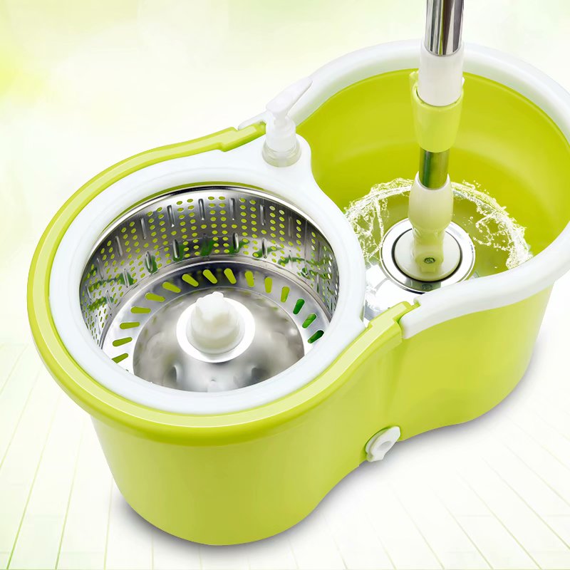 Easy wring Microfiber Spin Mop & Bucket Floor Cleaning System with 1 Extra Refill\xef\xbc\x88Green\xef\xbc\x89