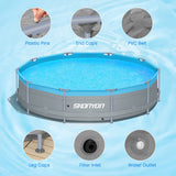 12 ft. x 30 in. D Round Soft-Sided Pool with Steel Metal Frame and Pump