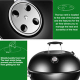 22 in. Original Kettle Premium Charcoal Grill in Black with Built-In Thermometer