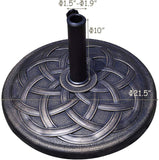 43 lbs. Resin Patio Umbrella Base in Antique Bronze