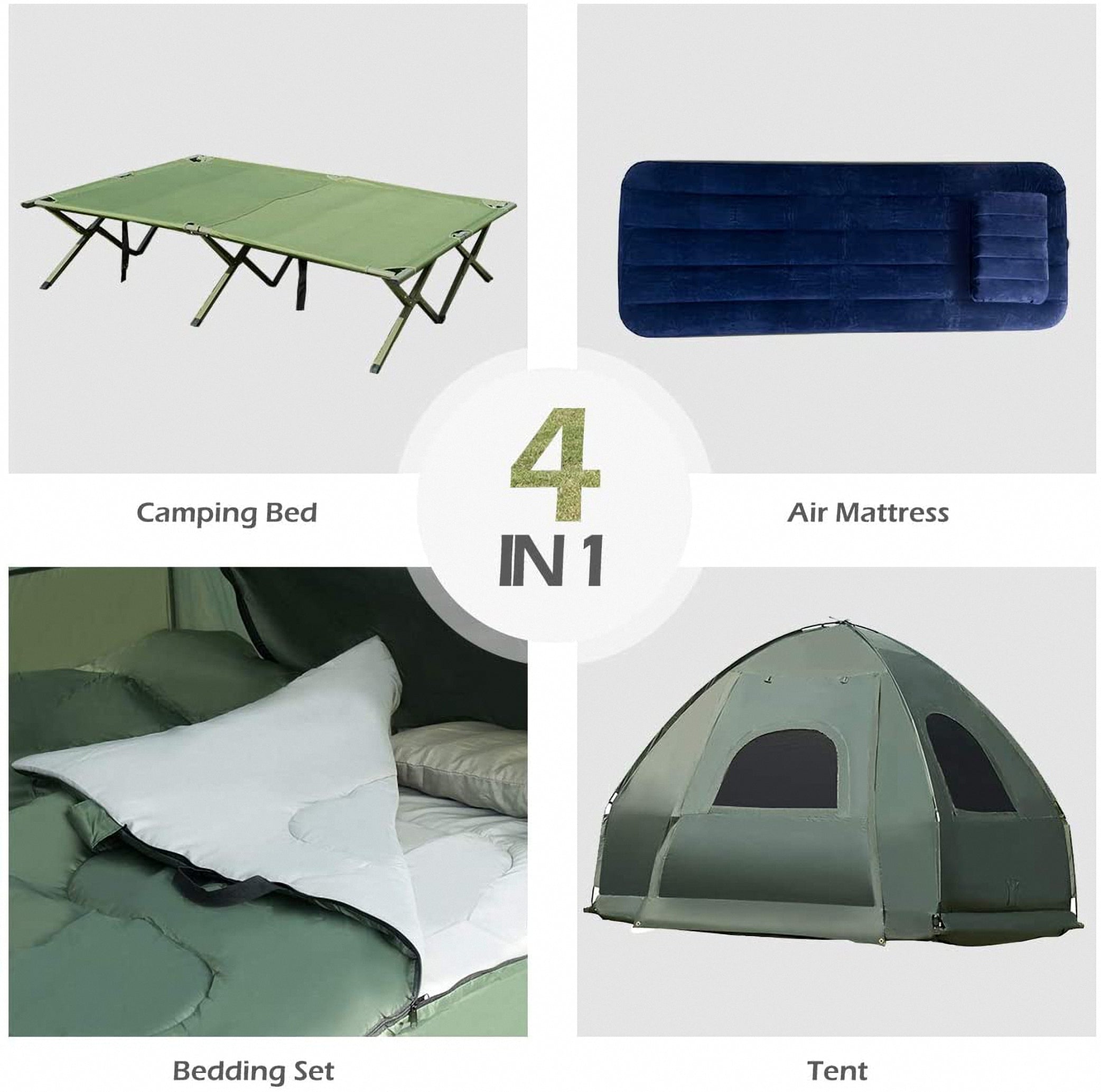 1-Person Polyester Taffeta Pop-Up Cot Tent with Simple Setup and Tough Materials