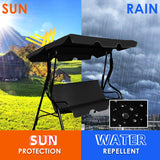 3-Person Outdoor Patio Swing Chair with Removable Cushion and Coated Steel Frame