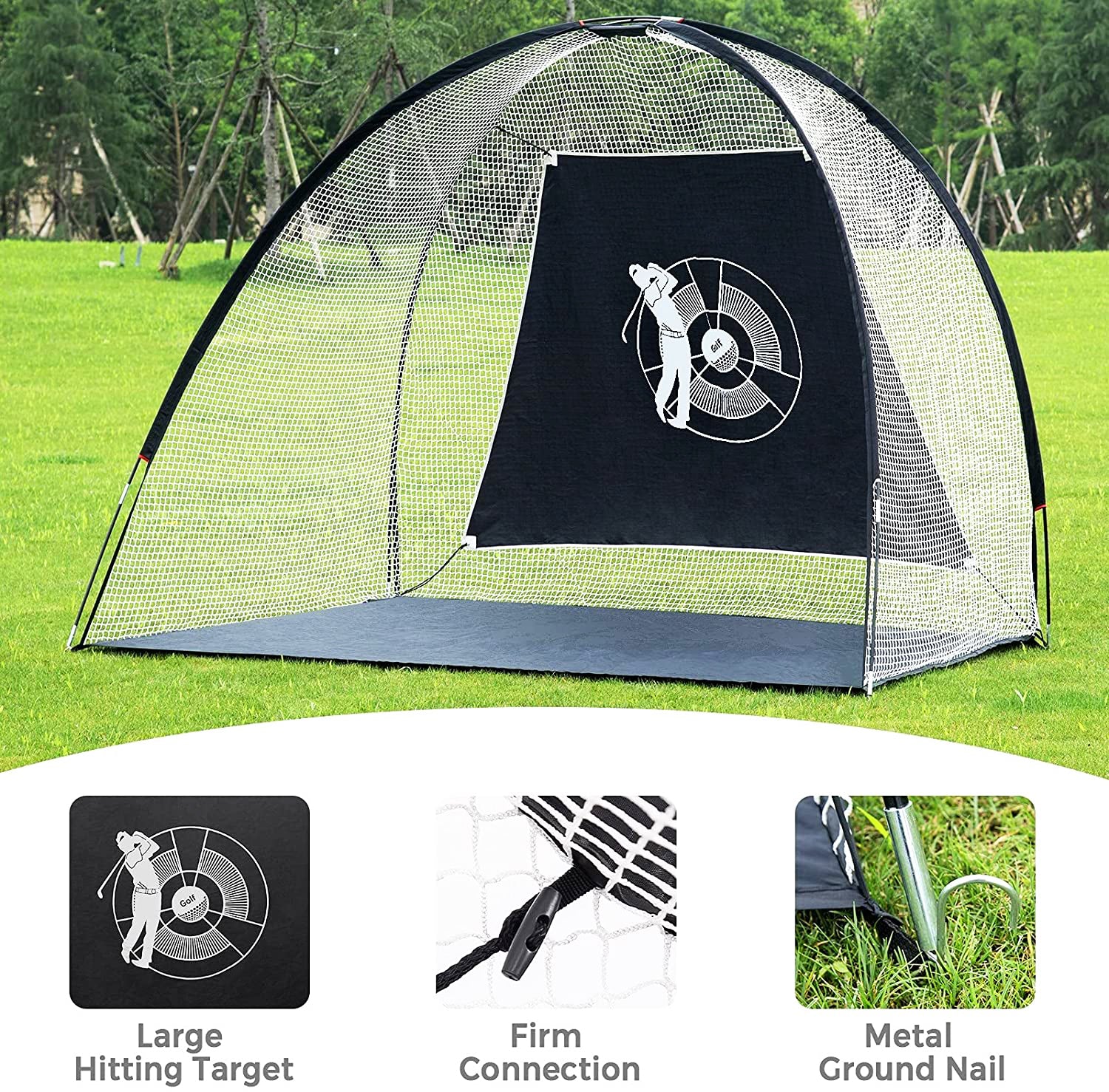 3-in-1 Portable 10 ft. Golf Practice Set