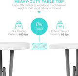 24 in. Round Plastic Folding Outdoor Picnic Table