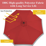 10 ft. Steel Cantilever Offset Outdoor Patio Umbrella in Red