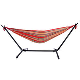 10 ft. Fabric Cotton Hammock Bed w/ Space Saving Steel Stand, Tropical (450 lbs. Capacity- Premium Carry Bag Included)