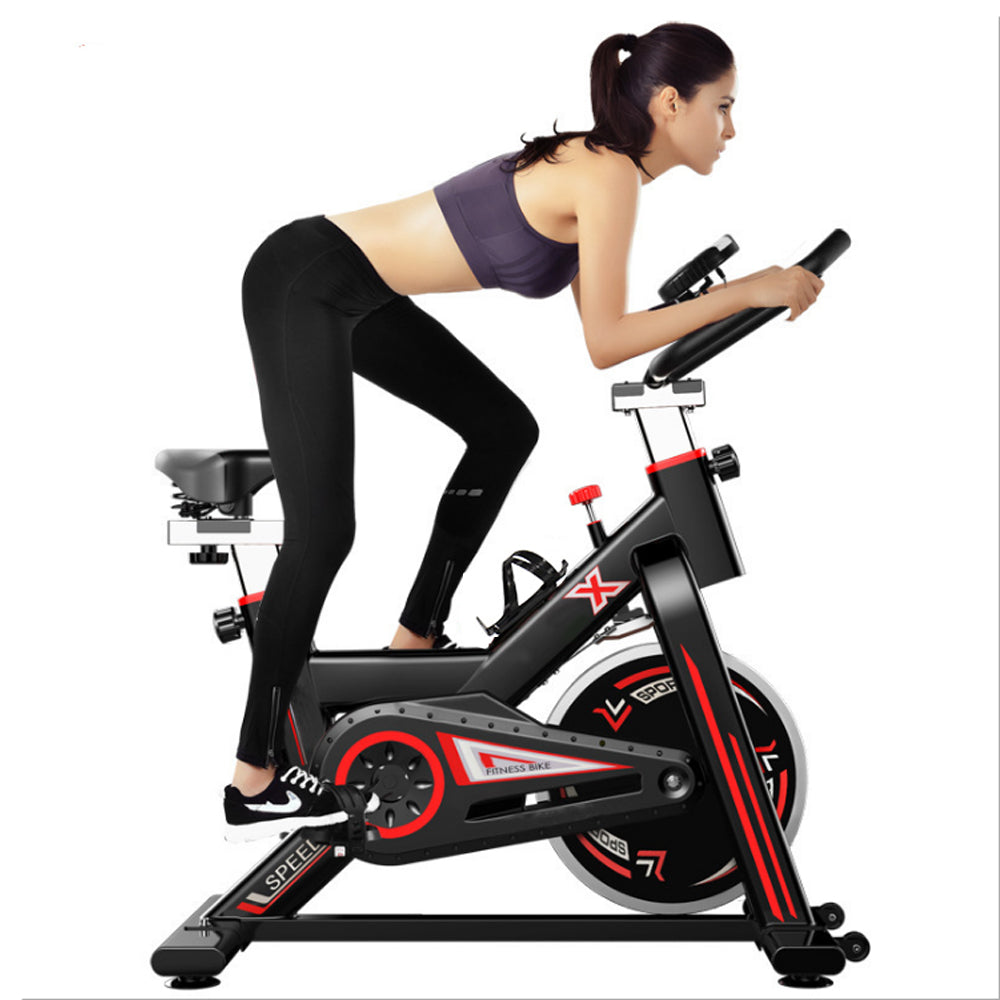 Adjustable Exercise Bike Bicycle Cycling Cardio Fitness LCD w/ 22lb Flywheel