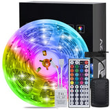 SUGIFT 16.4ft LED Light Strip RGB LED Light Strip Color Changing 3528 300 LEDs with 44 Keys IR Remote for Home, Bedroom, Kitchen, DIY Decoration