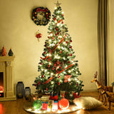 8Ft Artificial PVC Chrismas Tree W/Stand Holiday Season Indoor Outdoor Green