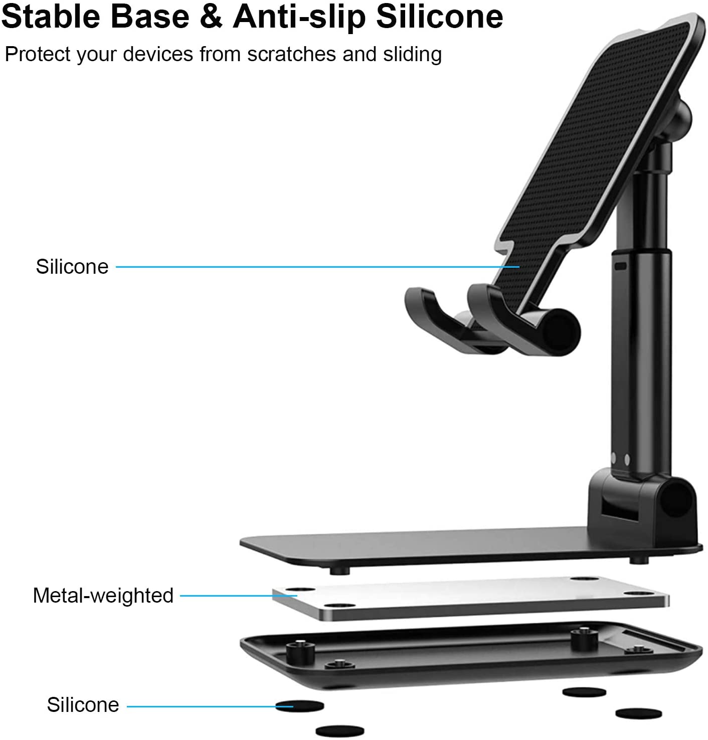 Desktop Adjustable Mobile Phone Holder And Phone Stand