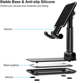 SKONYON Cell Phone Stand Angle Height Adjustable Cell Phone Stand for Desk Foldable Cell Phone Holder
