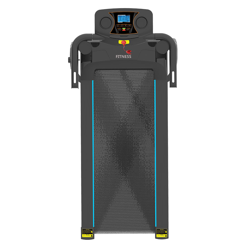Black 1.0HP Electric Motorised Folding Running/Walking Fitness Treadmill Machine with LED Display