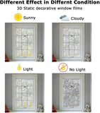 SKONYON 3D Static Glass Films Window Privacy Film