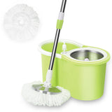 Easy wring Microfiber Spin Mop & Bucket Floor Cleaning System with 1 Extra Refill\xef\xbc\x88Green\xef\xbc\x89
