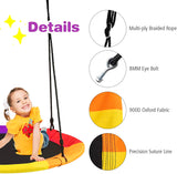 1-Person Steel Frame Sling Porch Swing with Multi-Color