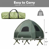 1-Person Polyester Taffeta Pop-Up Cot Tent with Simple Setup and Tough Materials