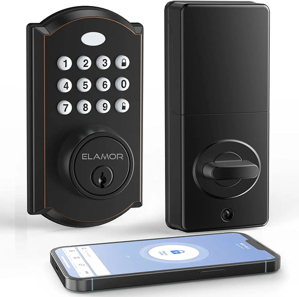 Smart Lock, Keyless Entry Door Lock with Bluetooth, Electronic Deadbol ...
