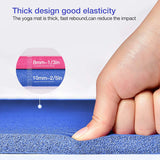 SKONYON Yoga Mat, All-Purpose 2/5-Inch High Density Foam Exercise Yoga Mat Anti-Tear with Carrying Strap, Blue