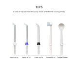 Water Flosser Oral Irrigator with 10 Adjustable Water Jet Pressures, 800ml Capacity and 5 Multiuse Tips