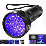 UV Flashlight 51 LED 395 Nm Ultraviolet Blacklight Pet Urine Detector Dry Stains and Bed Bugs Detector