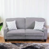 Home Living Room Upholstered Curved Armrest Fabric Sofa