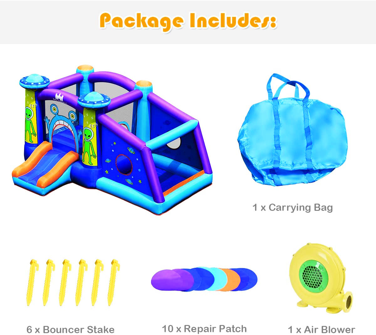 Inflatable Bounce House with Carry Case and Blower