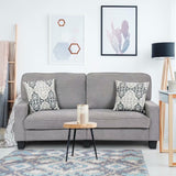 Home Living Room Upholstered Curved Armrest Fabric Sofa