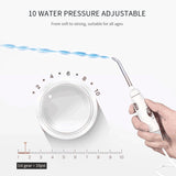 Water Flosser Oral Irrigator with 10 Adjustable Water Jet Pressures, 800ml Capacity and 5 Multiuse Tips