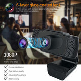 Webcam with Microphone, Webcam 1080P HD USB Computer Webcam Plug and Play