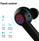 Wireless Earbuds Headset Bluetooth 5.0 Headphones IPX5 Waterproof in-Ear Sport Earphones with Mic for Running Gym Workout Black
