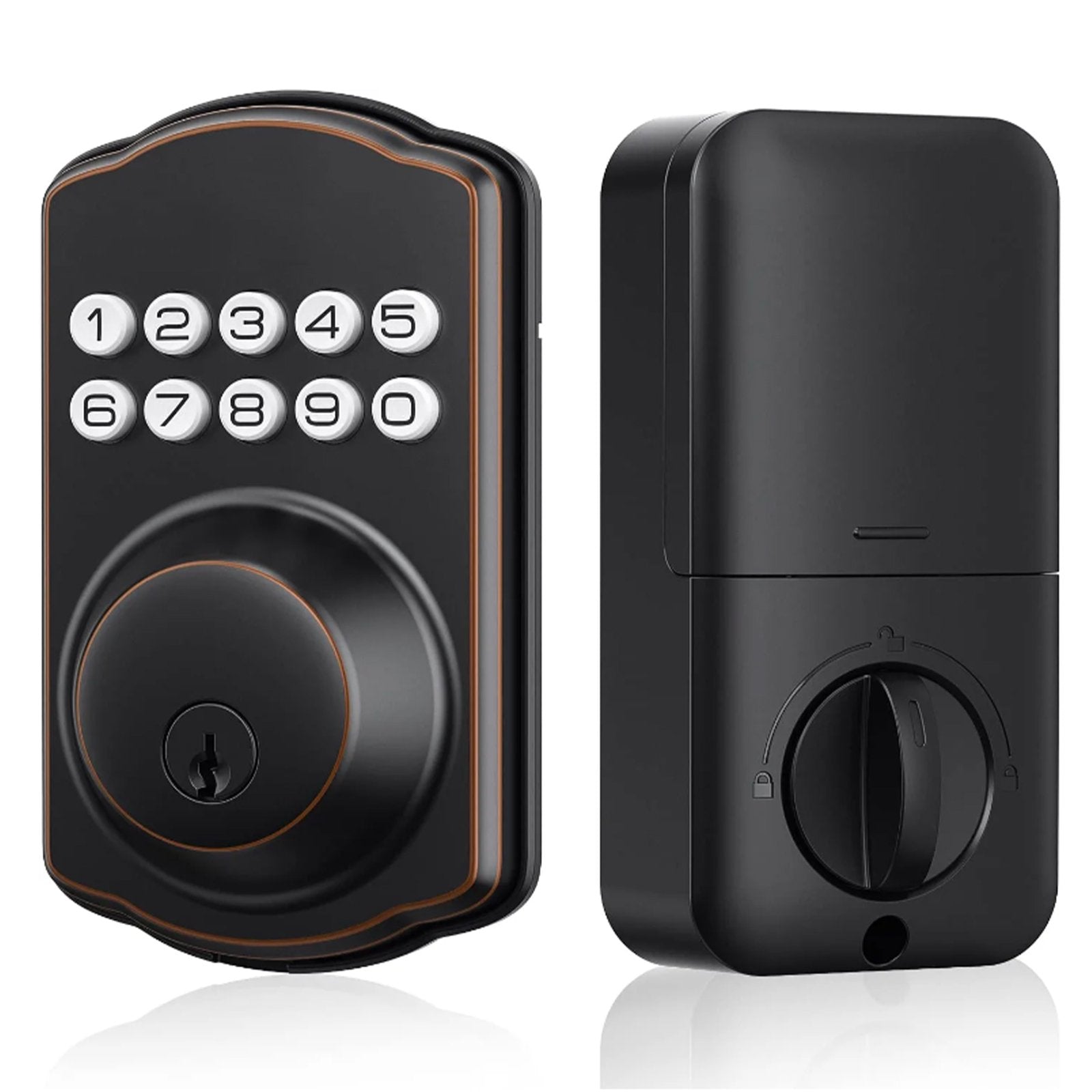 SKONYON Keypad Electronic Deadbolt Door Lock, Keyless Entry Door Lock With 1-Touch Motorized Auto-Locking